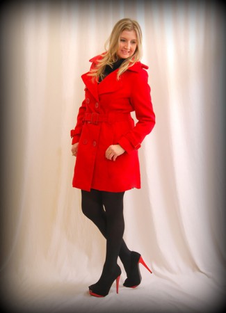 Casaco de lã vermelho